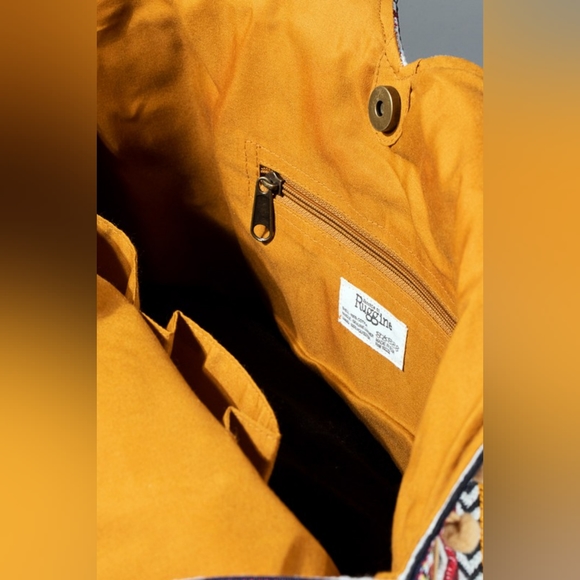 Boho Chic Shoulder Tote Bag - Handmade Artisan Crafted Patchwork w/ Coin Charms - Picture 8 of 8